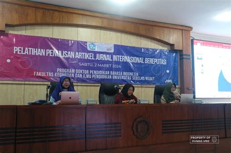 Program Doktor Pendidikan Bahasa Indonesia UNS Gelar Pelatihan