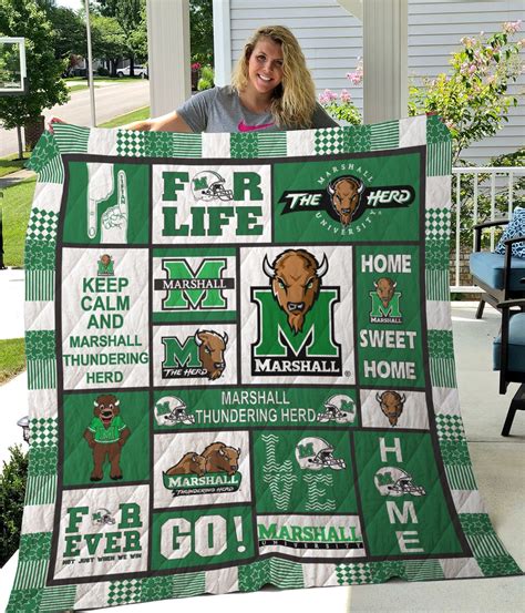 Buy Ncaa Marshall Thundering Herd Quilt Blanket And Quilt Bedding Set