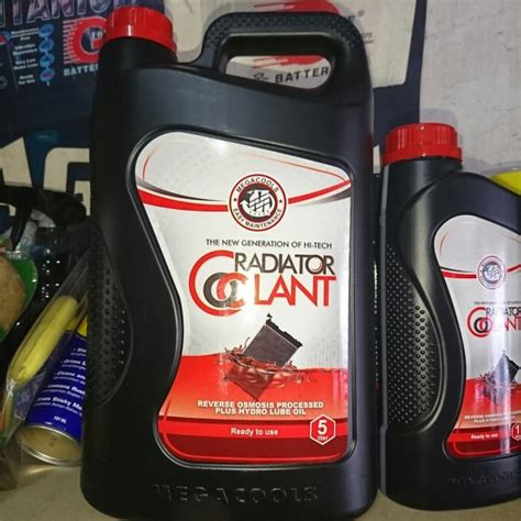 Jual Air Radiator Coolant MEGACOOLS Galon Isi 5 Liter Warna Merah Atau