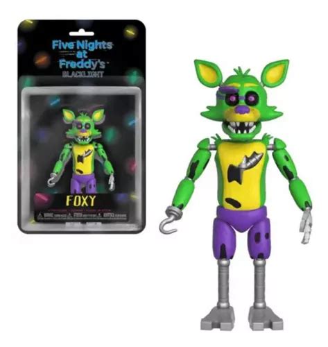 Boneco Fnaf Five Nights Freddys Foxy Blackligh Frete Grátis