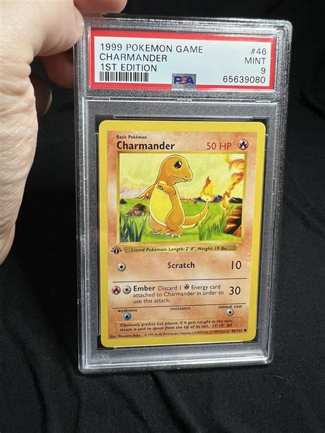 Mavin Pokemon Base Set Charmander 1st Edition Psa 9 Shadowless MINT