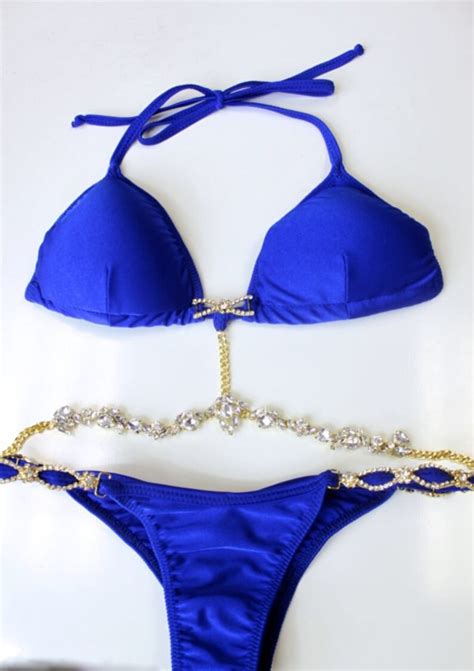 Royal Blue Bikini Etsy