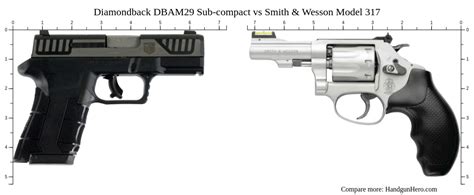 Diamondback DBAM29 Sub Compact Vs Smith Wesson Model 317 Size