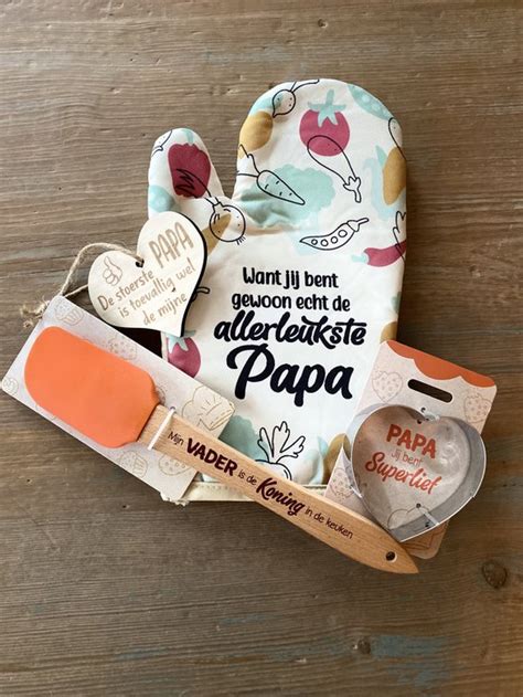 Creaties Van Hier School Ovenwant Papa Met Houten Hartje Spatel