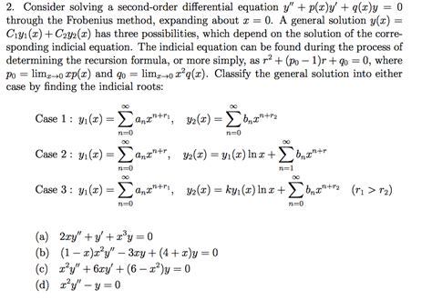 Solved 2 Consider Solving A Second Order Differential Chegg