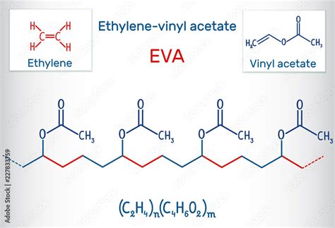 Vecteur Stock Ethylene Vinyl Acetate Eva It Is Is The Copolymer Of