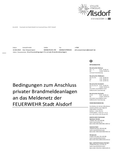 Ausfüllbar Online Feuerwehr der Stadt Alsdorf Am Feuerwehrhaus 52477