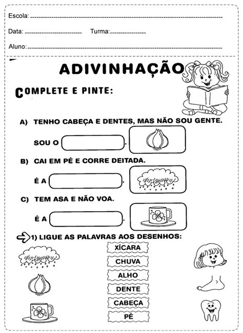 Educar X Atividades De Português 1° Ano Imprimir