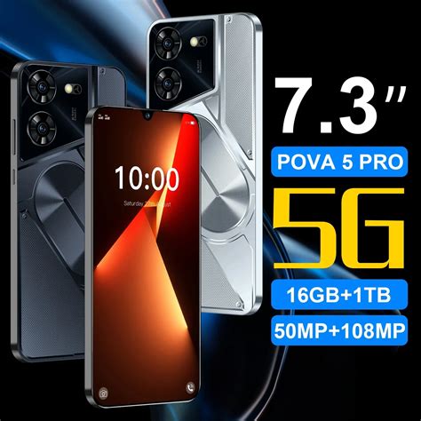 Pova 5 Pro Smartphone 5G D Bloqu T L Phone Portable Cran HD 7 3 108MP