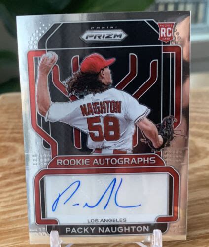 Packy Naughton Prizm Baseball Rookie Autographs Ra Pn Rc Los