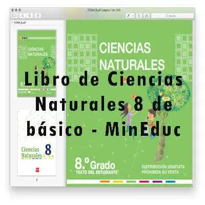 Libro de Ciencias Naturales 8 de básico MinEduc 2024