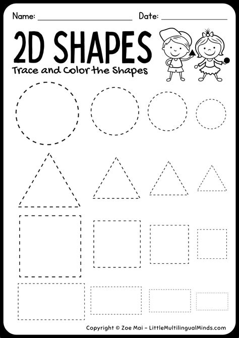 Free Shape Tracing Worksheets Preschool And Kindergarten Artofit