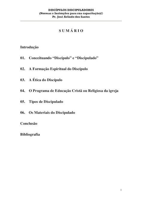 Pdf Disc Pulos Discipuladores Normas E Instru Es Para O Disc Pulo