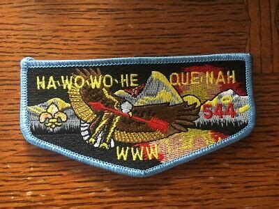 Mint Oa Flap Lodge Ha Wo Wo He Blue Border Ebay