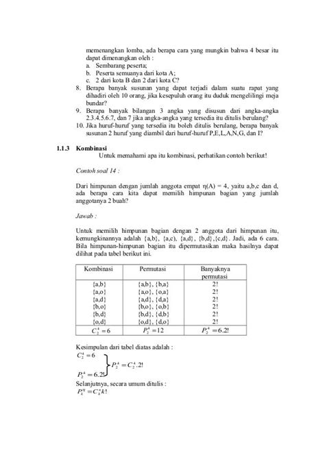 28 Contoh Soal Rumus Kombinasi Contoh Soal Terbaru