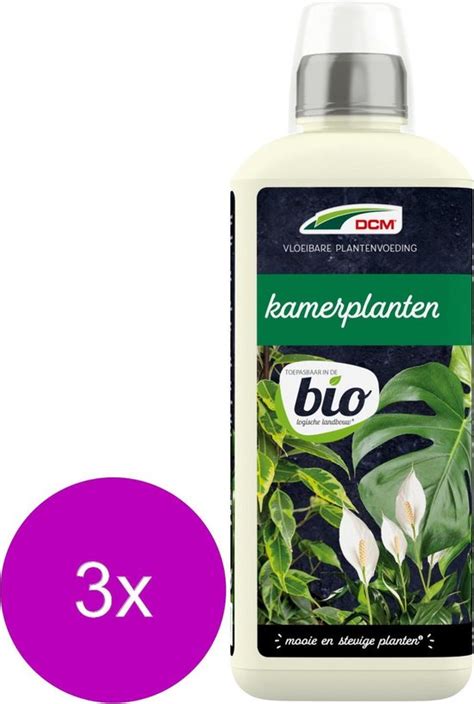 Dcm Meststof Vloeibaar Kamerplanten Siertuinmeststoffen 3 X 800 Ml