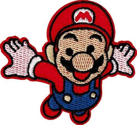 Mario Flying In Space In New Super Mario Bros Embroidered Iron On Sew