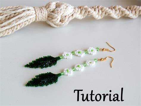 Beading tutorial Seed bead earrings How to make Beaded | Etsy