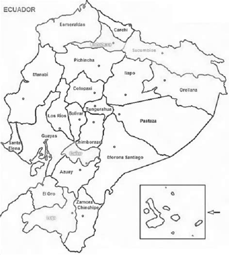 Dibujar Mapa Politico Del Ecuador Para Colorear