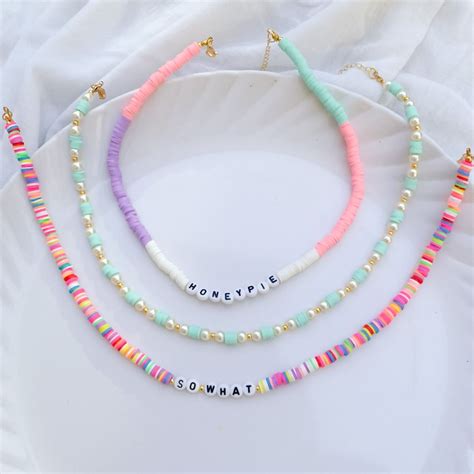 Diy Accessories Accesories Preppy Necklaces Kawaii Bracelet Fimo Beads Beaded Jewelry