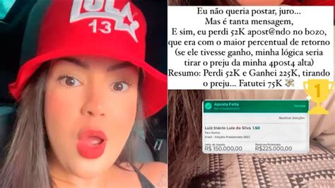 Cenapop Influenciadora aposta na vitória de Lula e fatura R 225 mil