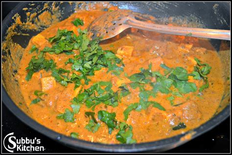 Spicy Paneer Gravy - Subbus Kitchen