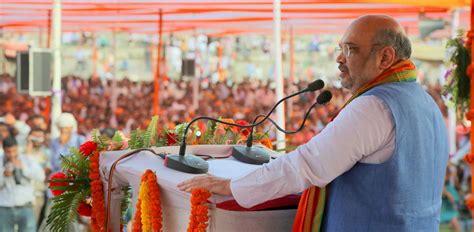 Bjp National President Shri Amit Shah Addressing A Karyakarta Sammelan