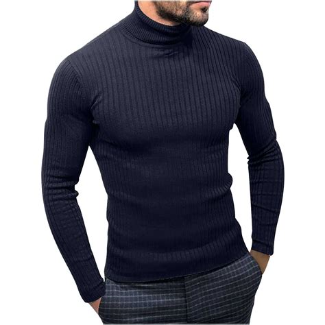 XFLWAM Men's Crewneck Sweater Soft Casual Knit Sweaters for Men Classic ...