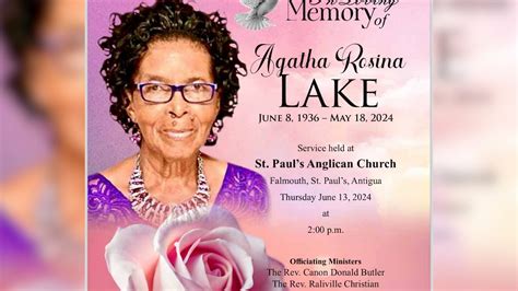 In Loving Memory Of Agatha Rosina Lake YouTube