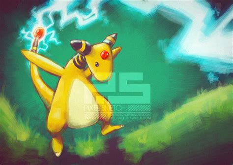 Pokemon: Ampharos by pixel-sketch on DeviantArt