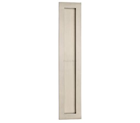 Heritage Brass Rectangular Flush Pull 105mm 175mm Or 300mm Satin Nickel C1855 Sn