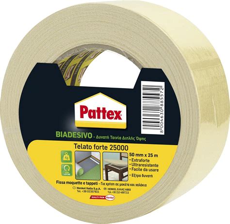 Cinta Adhesiva 25 M 50 Mm Pattex Biadesivo Telato Forte 25000 50mm X