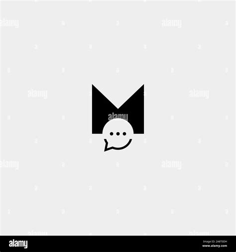 Letter M Chat Logo Template Vector Design Stock Vector Image Art Alamy