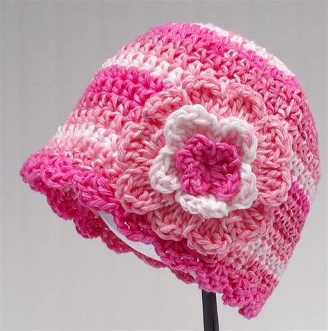 Easy Crochet Pattern For Womens Chemo Cap With Flower