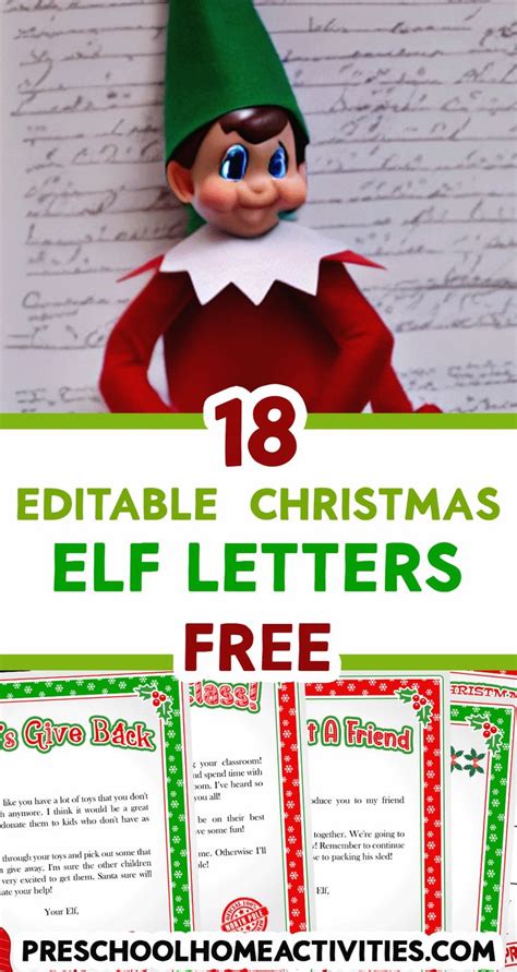 Elf Letter Template Packet Of Editable Letters Elf Letters Elf