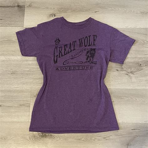 Great Wolf Lodge T Shirt In Purple Simple Casual Depop