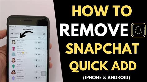 How To Remove Quick Add In Snapchat Youtube