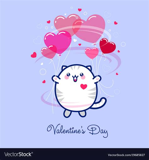 14 february valentines day card or poster Vector Image