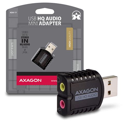 Zvukov Karta Axagon Ada Usb Stereo Hq Audio Mini Adapt R M J