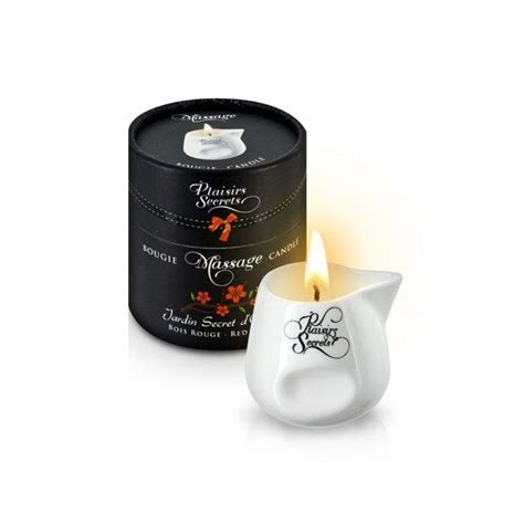 Массажная свеча Plaisirs Secrets Red Wood (80 мл) подарочная упаковка ...