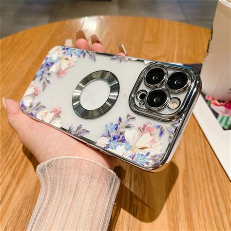 Купить Для iPhone 14 Pro Max Роскошная рамка с покрытием «Роза ...