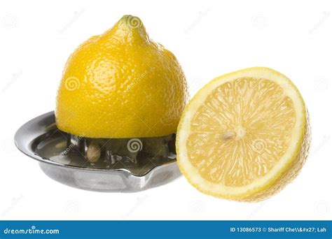 Lemon and Squeezer Isolated Stock Image - Image of metallic, squeezing: 13086573