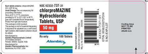 Chlorpromazine Hydrochloride Tablets Usp Rx Only