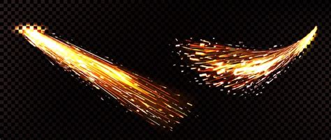 Free Vector Weld Sparks Isolated On Transparent