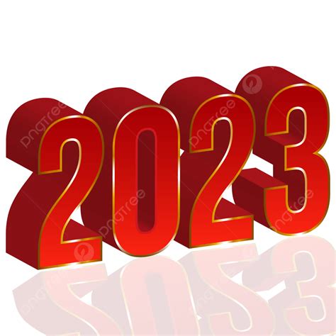 3d Red Happy New Year 2023 2023 3d 3d Gold 2023 3d 2023 Png And