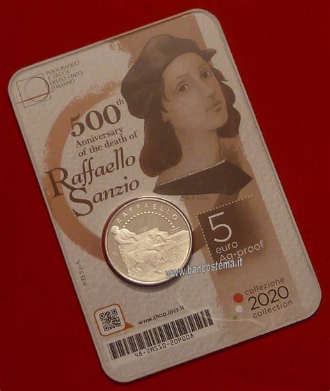 Italia 5 Euro 500 Anniversario Della Morte Di Raffaello Sanzio