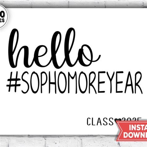 Printable First Day Of Sophomore Year Im A Sophomore Etsy