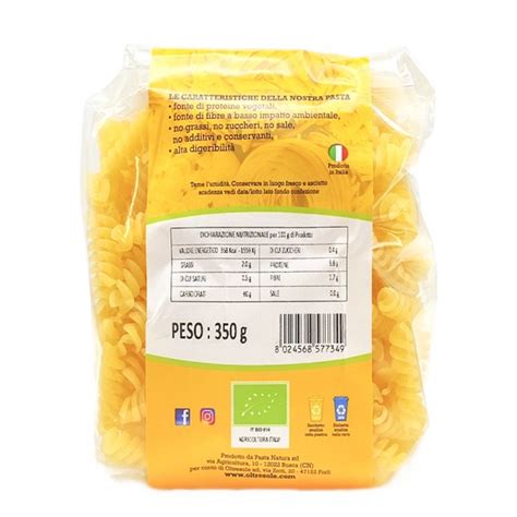 PASTA DI MAIS BIANCO BIO FUSILLI 350 G Oltresole