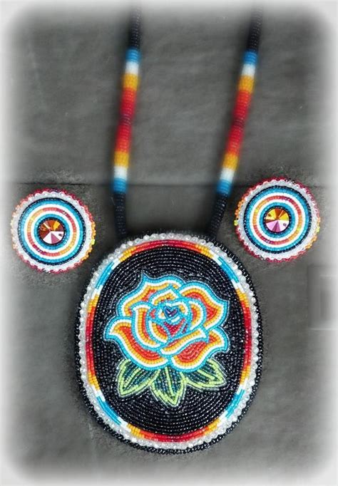 Bead Work Native American Beadwork Beaded Medallion