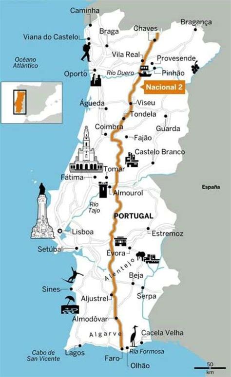 La N2 de Portugal una carretera con mítica La ruta portuguesa